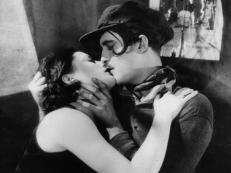 Garbo kissing in THE KISS 1929