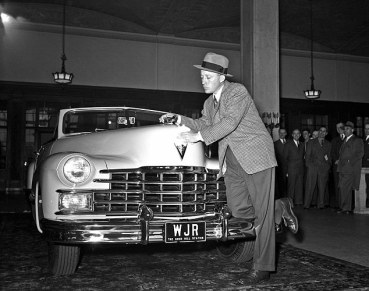 Bing and his Cadillac in 1947