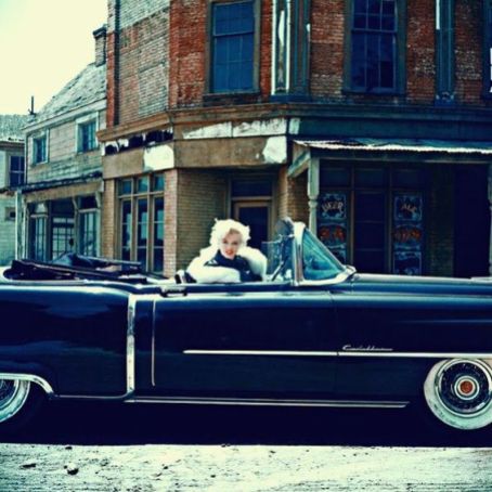 Marilyn and her Cadillac