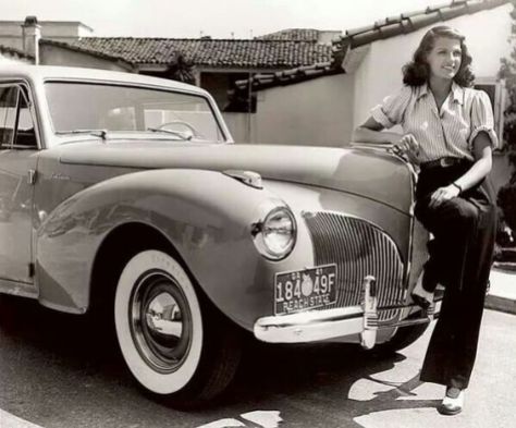 Rita and a 1941 Lincoln